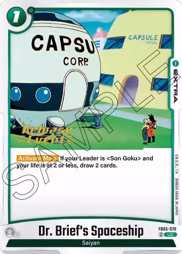 Dr. Brief's Spaceship (FB05-070), New Adventure Release Event Cards — DB Fusion card price