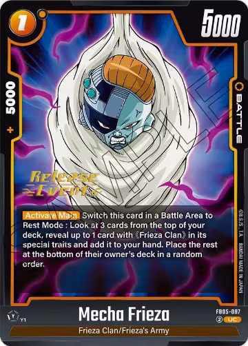 Mecha Frieza (FB05-087), New Adventure Release Event Cards — DB Fusion card price