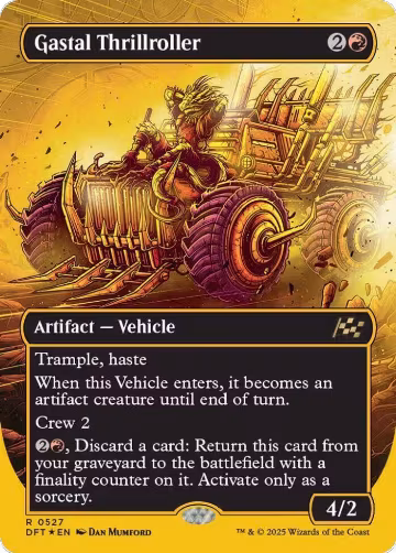Gastal Thrillroller (Borderless) (First-Place Foil) (527), Aetherdrift — Magic card price