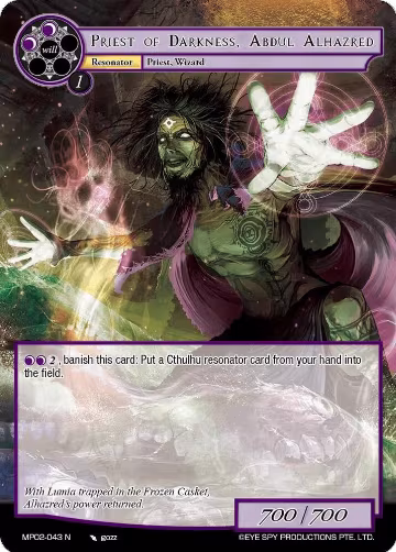 Priest of Darkness, Abdul Alhazred (MP02-043 N), Masterpiece Collection 02 "Fates Reunited!" — Force of Will card price