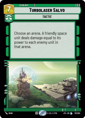 Turbolaser Salvo (131/262), Jump to Lightspeed — Star Wars card price