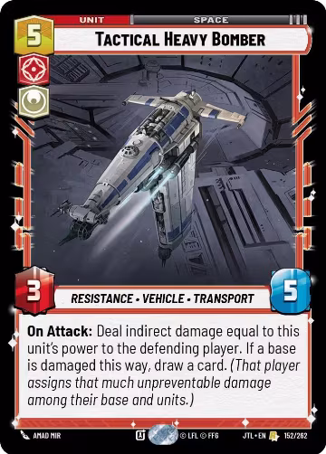 Tactical Heavy Bomber (152/262), Jump to Lightspeed — Star Wars card price