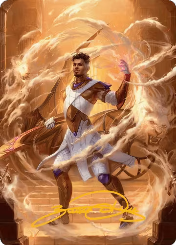 Basri, Tomorrow's Champion Art Card (Gold-Stamped Signature) (9), Art Series: Aetherdrift — Magic card price