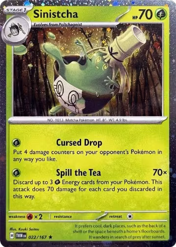 Sinistcha - 022/167 (Cosmos Holo) (022/167), Blister Exclusives — Pokémon card price