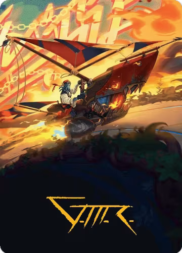 Boosted Sloop Art Card (Gold-Stamped Signature) (47), Art Series: Aetherdrift — Magic card price