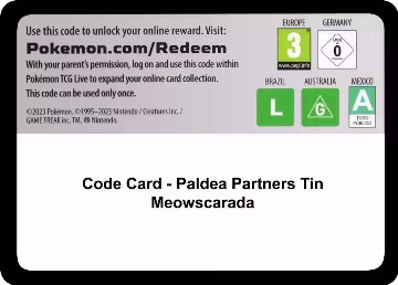 Code Card - Paldea Partners Tin (Meowscarada), Miscellaneous Cards & Products — Pokémon card price
