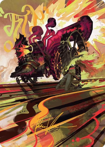 Rocketeer Boostbuggy Art Card (Gold-Stamped Signature) (49), Art Series: Aetherdrift — Magic card price