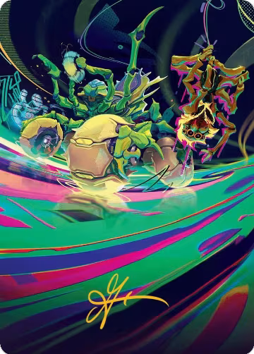Thundering Broodwagon Art Card (Gold-Stamped Signature) (48), Art Series: Aetherdrift — Magic card price