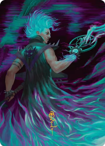 Winter, Cursed Rider Art Card (Gold-Stamped Signature) (7), Art Series: Aetherdrift — Magic card price