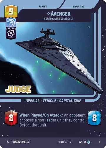 Avenger - Hunting Star Destroyer (1), Judge Promos — Star Wars card price