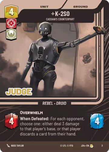 K-2SO - Cassian's Counterpart (2), Judge Promos — Star Wars card price