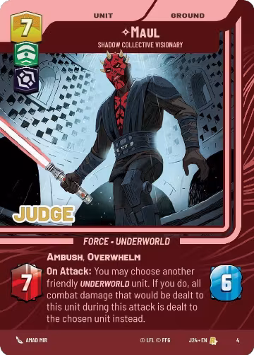 Maul - Shadow Collective Visionary (4), Judge Promos — Star Wars card price