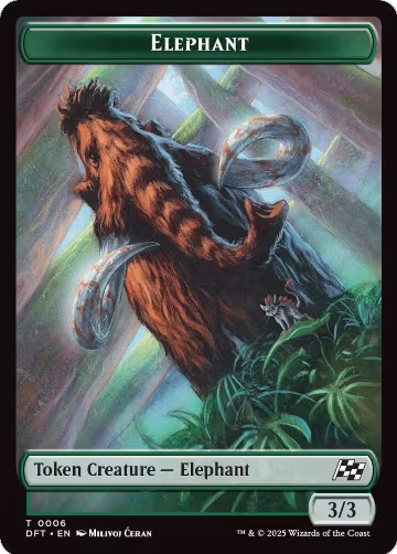 Elephant // Zombie (0003) Double-Sided Token (6 // 3), Aetherdrift — Magic card price