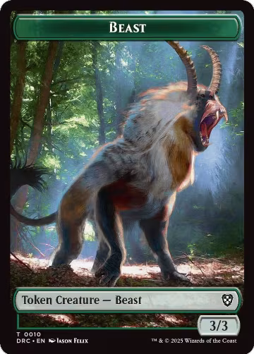 Beast (0010) // Beast (0011) Double-Sided Token (10 // 11), Commander: Aetherdrift — Magic card price