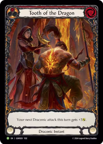Tooth of the Dragon (Red) (GEM020), GEM Pack 1 — Flesh & Blood card price