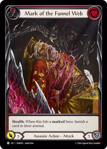 Mark of the Funnel Web (Red) (GEM022), GEM Pack 1 — Flesh & Blood card price