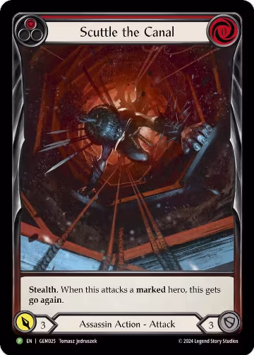 Scuttle the Canal (Red) (GEM025), GEM Pack 1 — Flesh & Blood card price