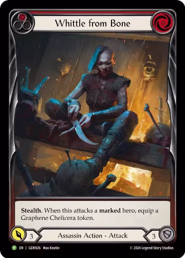 Whittle from Bone (Red) (GEM026), GEM Pack 1 — Flesh & Blood card price