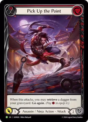 Pick Up the Point (Red) (GEM028), GEM Pack 1 — Flesh & Blood card price