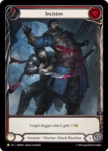 Incision (Red) (GEM029), GEM Pack 1 — Flesh & Blood card price