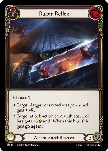 Razor Reflex (Red) (GEM032), GEM Pack 1 — Flesh & Blood card price