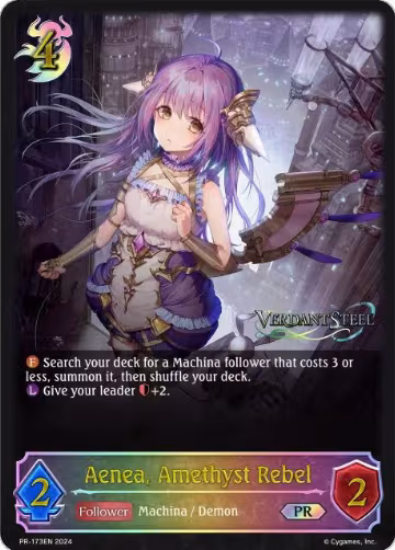 Aenea, Amethyst Rebel (PR-173EN), Shadowverse: Evolve Promo Cards — Shadowverse card price