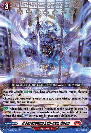 0 Forbidden Evil-eye, Open (D-PR/723EN), D Promo Cards — Vanguard card price