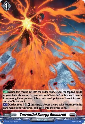 Torrential Energy Research (Foil) (D-PR/734EN), D Promo Cards — Vanguard card price