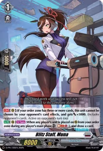 Blitz Staff, Muna (D-PR/735EN) (D-PR/735EN), D Promo Cards — Vanguard card price