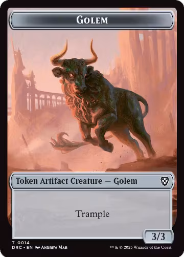 Golem (0014) // Thopter (0010) Double-Sided Token (14 // 10), Commander: Aetherdrift — Magic card price