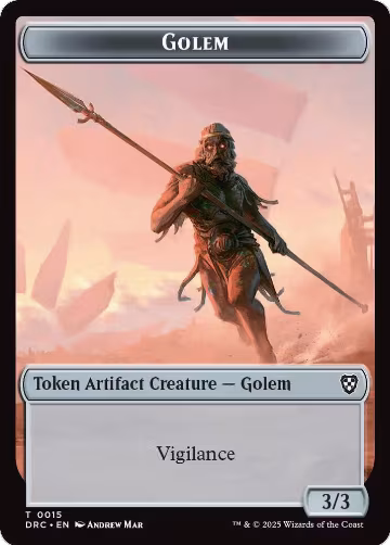 Golem (0015) // Thopter (0009) Double-Sided Token (15 // 9), Commander: Aetherdrift — Magic card price