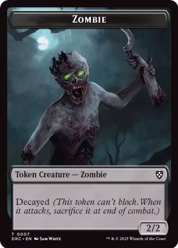 Zombie (0007) // Zombie (0003) Double-Sided Token (7 // 3), Commander: Aetherdrift — Magic card price