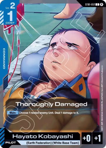 Thoroughly Damaged (ST01-012), Edition Beta — Gundam card price