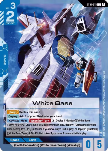 White Base (ST01-015), Edition Beta — Gundam card price