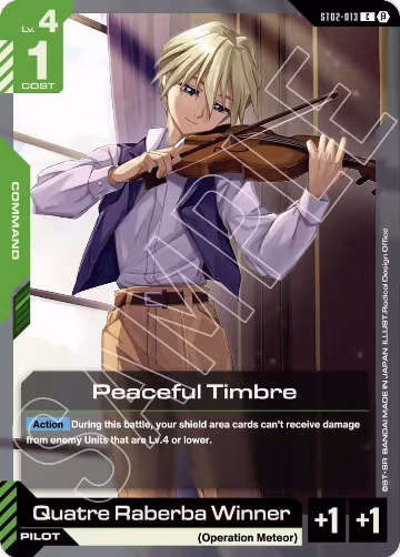 Peaceful Timbre (ST02-013), Edition Beta — Gundam card price
