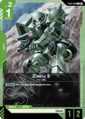 Zaku II (ST03-008), Edition Beta — Gundam card price