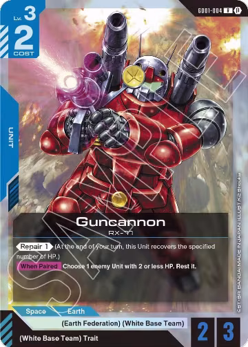 Guncannon (GD01-004), Edition Beta — Gundam card price