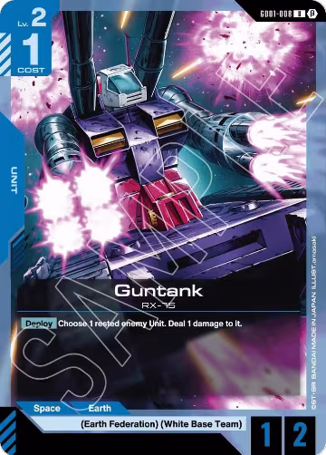 Guntank (GD01-008), Edition Beta — Gundam card price