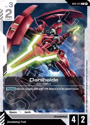 Darilbalde (GD01-075), Edition Beta — Gundam card price