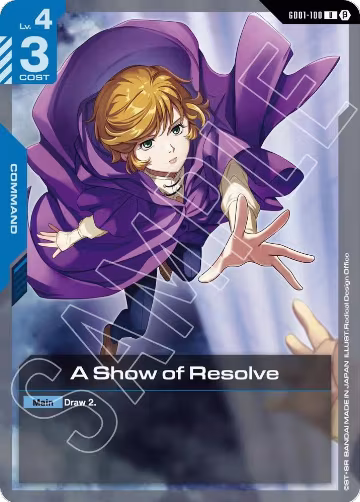 A Show of Resolve (GD01-100), Edition Beta — Gundam card price