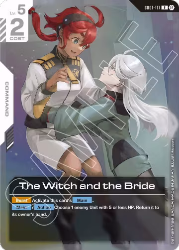 The Witch and the Bride (GD01-117), Edition Beta — Gundam card price