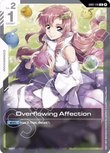 Overflowing Affection (GD01-118), Edition Beta — Gundam card price