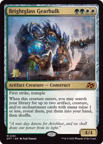 Brightglass Gearhulk (191), Prerelease Cards — Magic card price