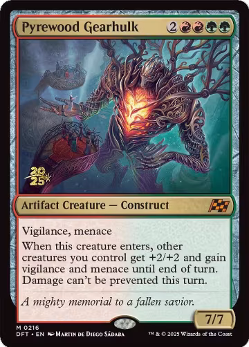 Pyrewood Gearhulk (216), Prerelease Cards — Magic card price