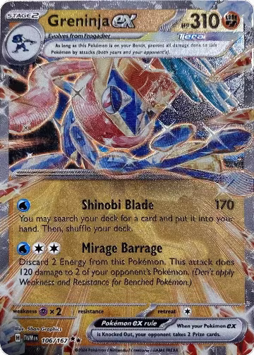 Greninja ex (GameStop Metal Card) (106/167), Miscellaneous Cards & Products — Pokémon card price