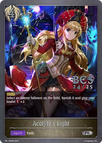 Acolyte's Light (PR-135EN), Shadowverse: Evolve Promo Cards — Shadowverse card price