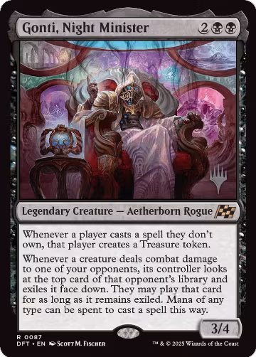 Gonti, Night Minister (87), Promo Pack: Aetherdrift — Magic card price