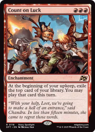 Count on Luck (118), Promo Pack: Aetherdrift — Magic card price