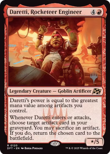 Daretti, Rocketeer Engineer (120), Promo Pack: Aetherdrift — Magic card price