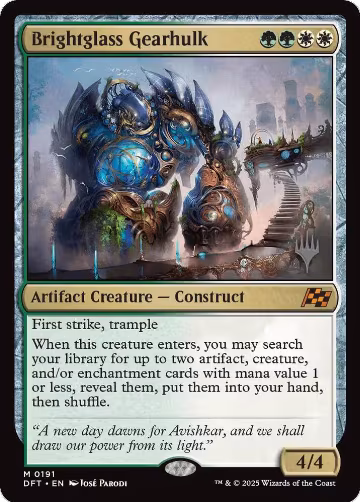 Brightglass Gearhulk (191), Promo Pack: Aetherdrift — Magic card price